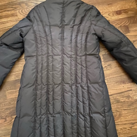 Charcoal Gray full length puffer down jacket size small - Picture 6 of 8